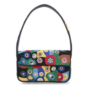 NWT STAUD TOMMY Beaded Shoulder Bag MILLEFIORE BLACK MULTI-$250